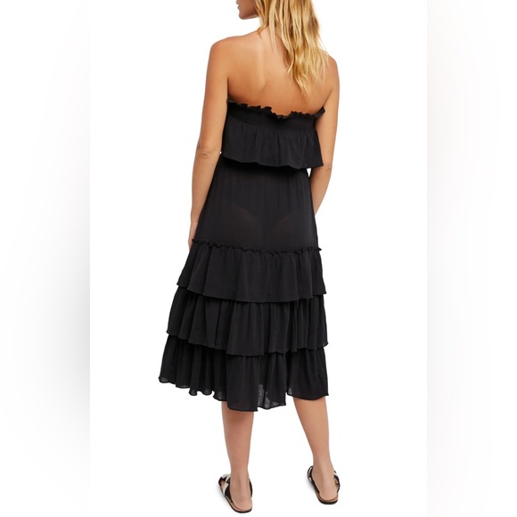 Free People Endless Summer Sea Breeze Strapless Crop Top & Midi Skirt - Picture 2 of 5